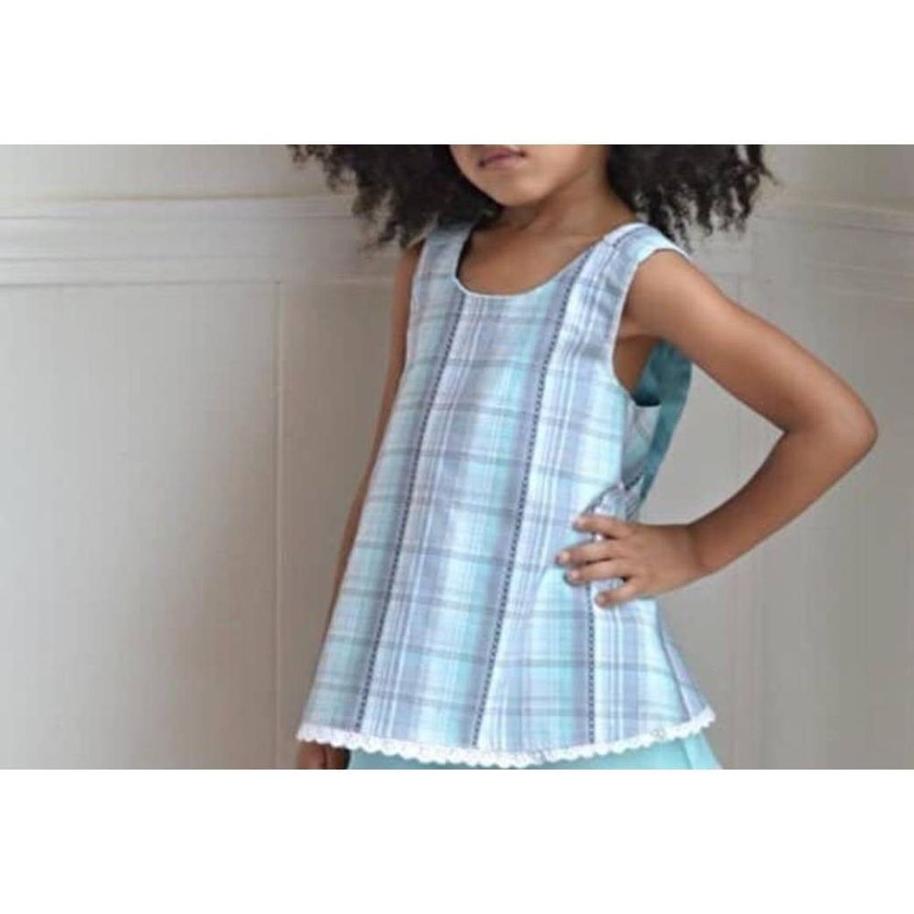 Well Dressed Wolf Aqua Plaid Tunic sz 3t